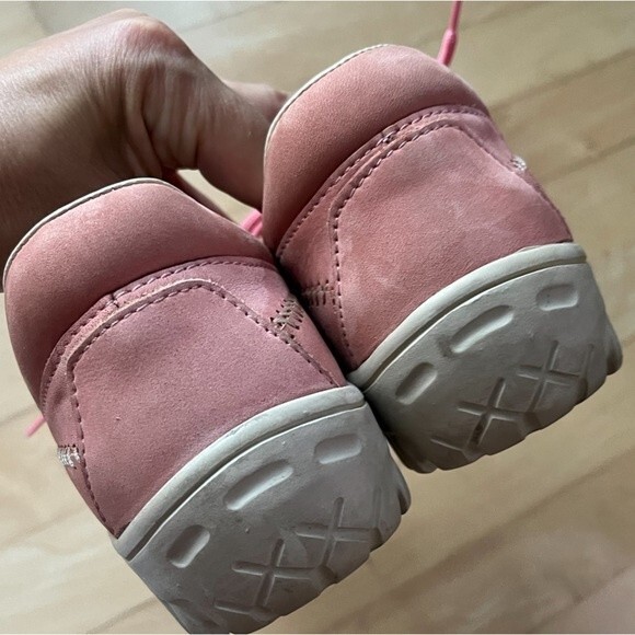 Bally Gulf 03 Leather Golf Laced Sneaker Shoes in Salmon Pink and White 6M - Picture 5 of 14